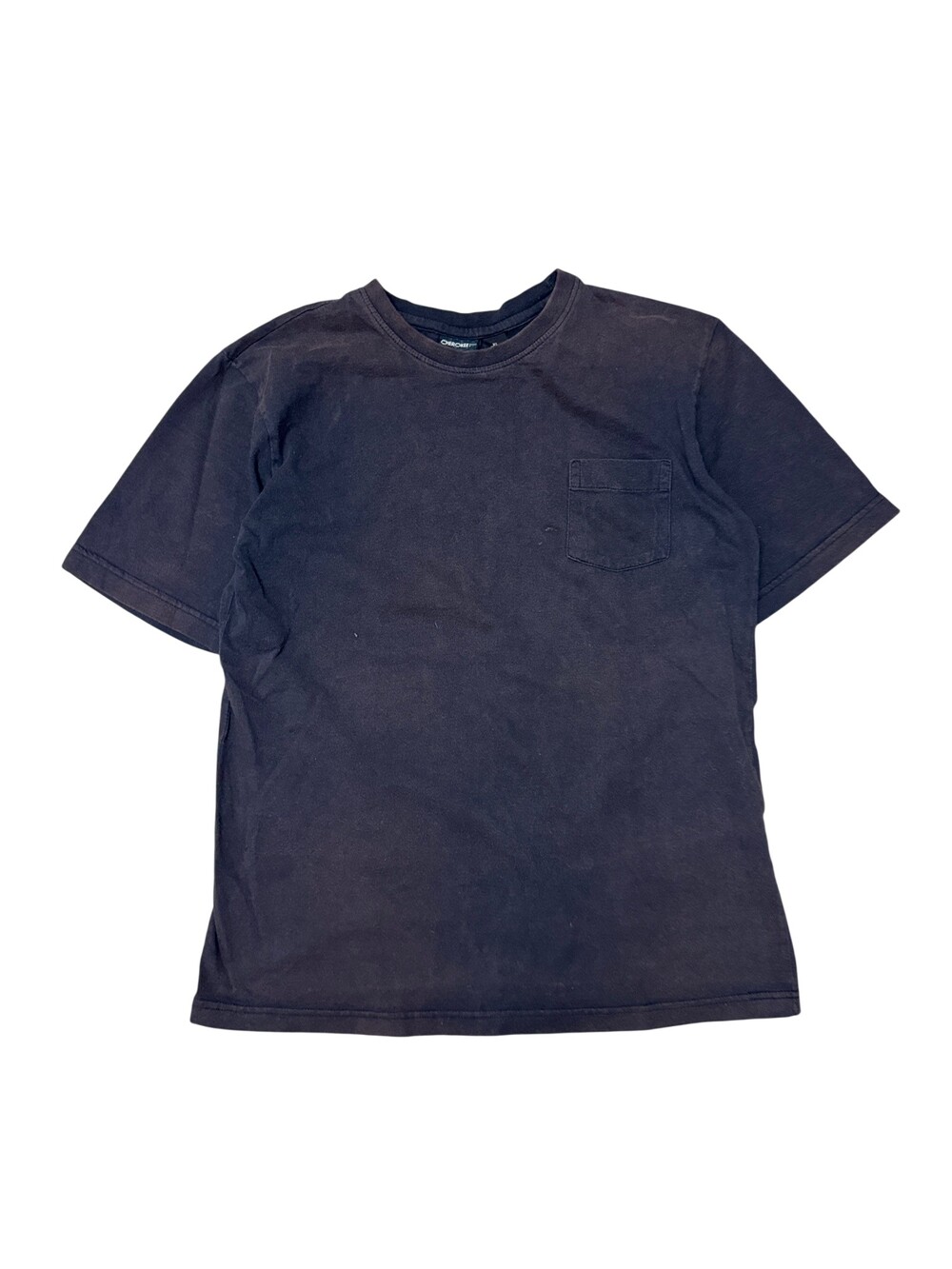 Cherokee Shirt Kids XL Black Cotton Pocket Tee Basic Crew Neck faded distressed